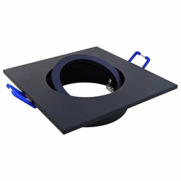 [QB5525 Square Tilt Fixture Black] Aluminium Square Downlight Tilt Fixture Black
