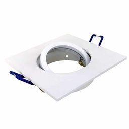 [QW5525 Square Tilt Fixture White] Aluminium Square Downlight Tilt Fixture White